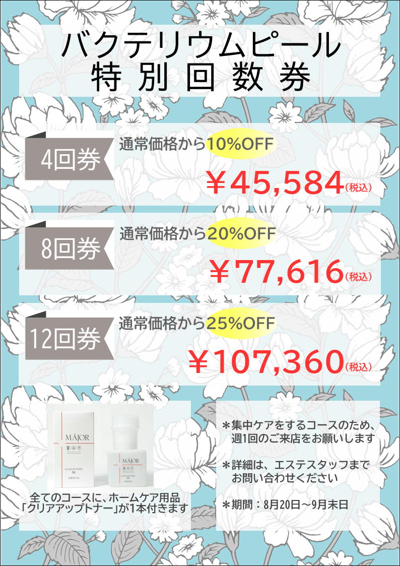 12回分 フェイシャル回数券 巡り合わ